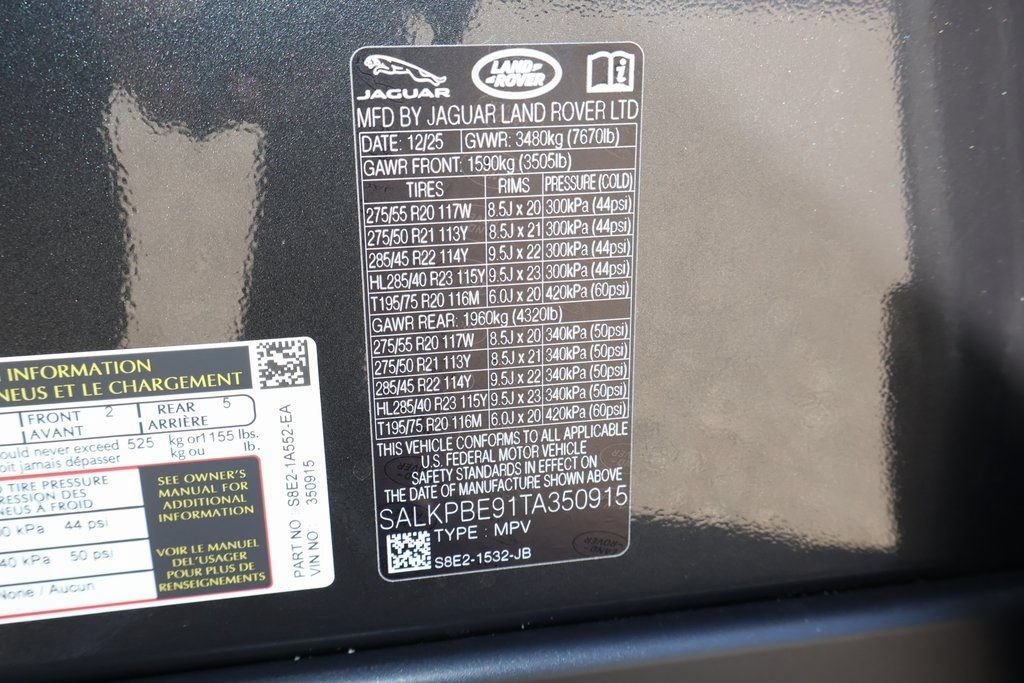 New 2026 Land Rover Range Rover Long Wheelbase SE AWD/4WD image 28
