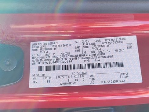 New 2025 Ford F150 Lariat w/ Equipment Group 502A High image 12