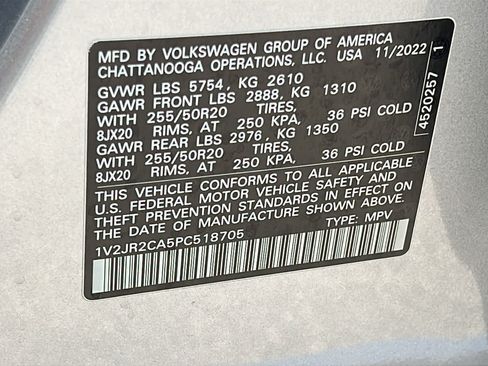 Certified 2023 Volkswagen Atlas SE w/ Panoramic Sunroof Package FWD image 30
