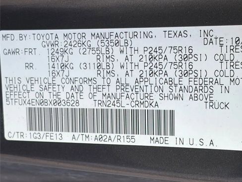 Used 2011 Toyota Tacoma 4x4 Access Cab image 22