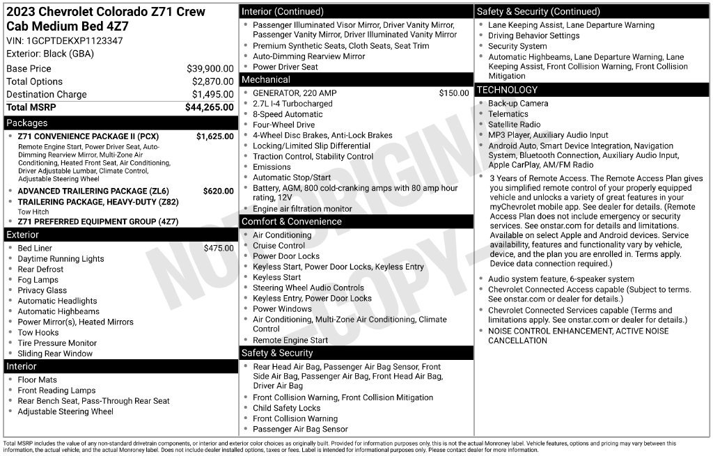 Used 2023 Chevrolet Colorado Z71 w/ Z71 Convenience Package 2 AWD/4WD image 36