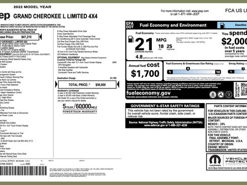 Used 2022 Jeep Grand Cherokee L Limited image 6