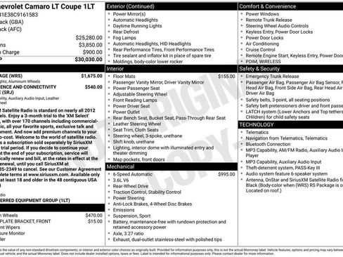Used 2012 Chevrolet Camaro LT w/ RS Package RWD image 19