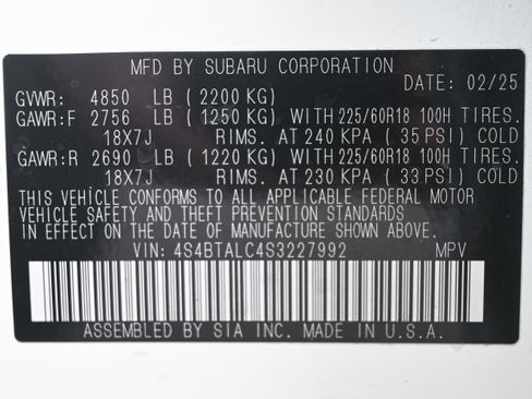 Certified 2025 Subaru Outback Onyx Edition image 36