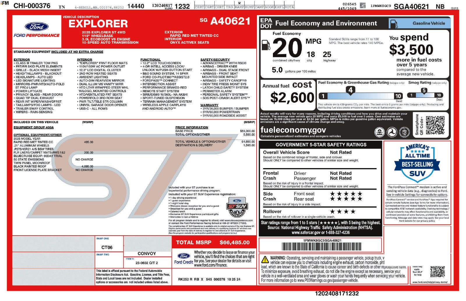 Used 2025 Ford Explorer ST AWD/4WD image 16