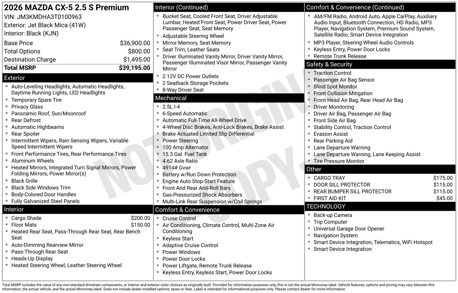 Certified 2026 MAZDA CX-5 2.5 S w/ Premium Package AWD/4WD image 18