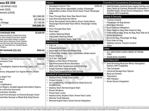 Used 2023 Lexus ES 250 w/ Premium Package image 16