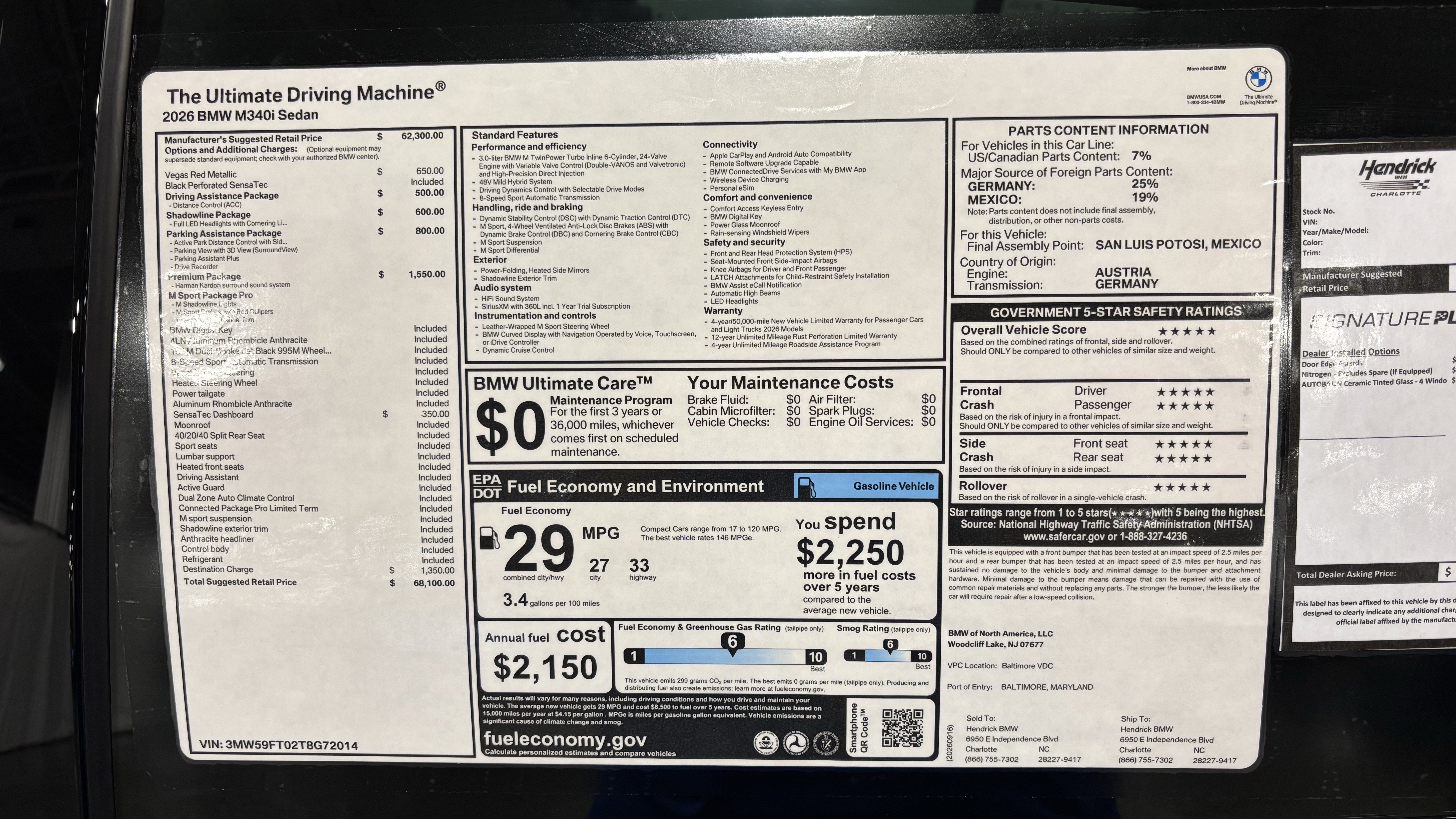 New 2026 BMW M340i w/ Premium Package RWD image 31
