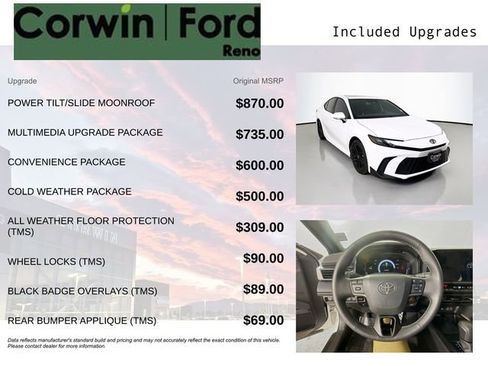 Used 2025 Toyota Camry SE w/ Multimedia Upgrade Package FWD image 3