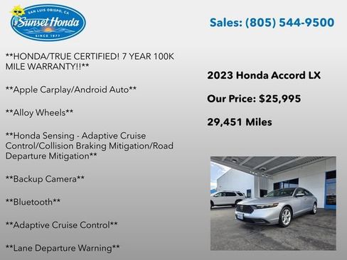 Used 2023 Honda Accord LX image 6