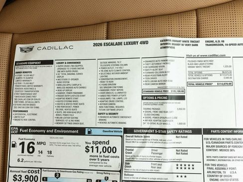 Used 2026 Cadillac Escalade Luxury w/ Touring Package image 87