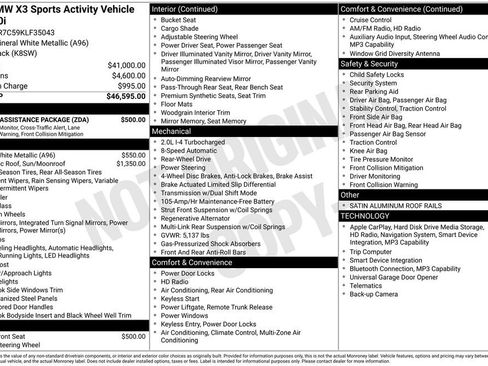 Used 2019 BMW X3 sDrive30i w/ Driving Assistance Package image 3