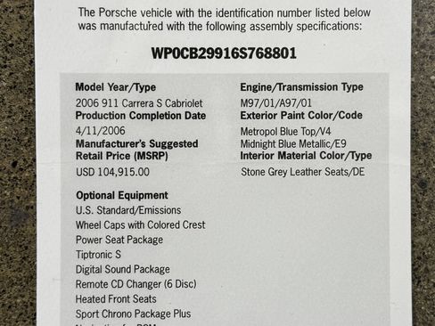 Used 2006 Porsche 911 Carrera S RWD image 70