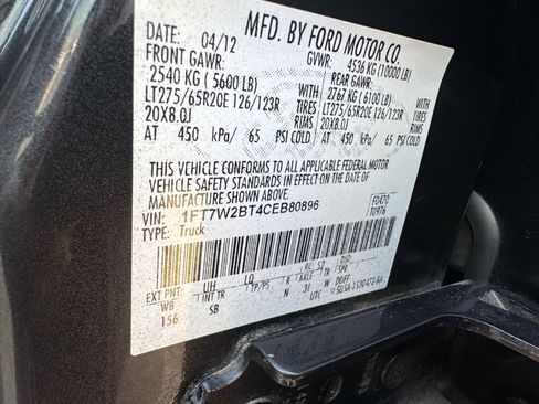 Used 2012 Ford F250 King Ranch w/ King Ranch w/Chrome Pkg image 40