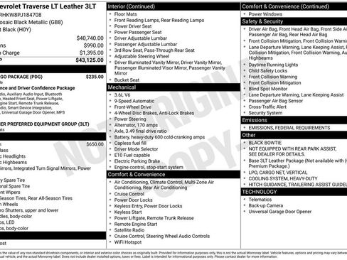 Used 2023 Chevrolet Traverse LT w/ LPO, Cargo Package image 3