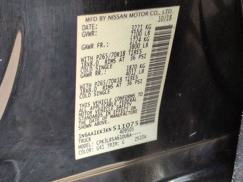 Used 2019 Nissan Titan S w/ S Utility Package image 32