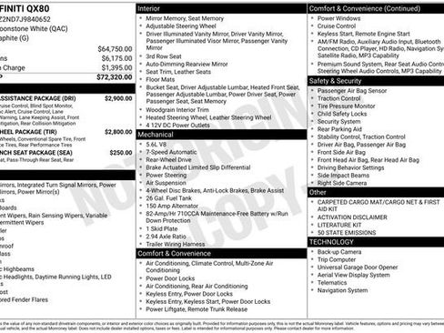 Used 2018 INFINITI QX80 2WD w/ Driver Assistance Package image 40