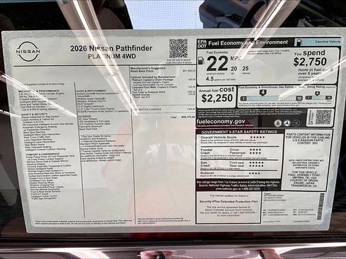 New 2026 Nissan Pathfinder Platinum AWD/4WD image 87
