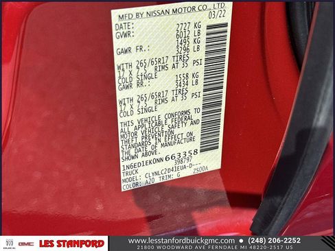 Used 2022 Nissan Frontier SV w/ SV Premium Package image 20