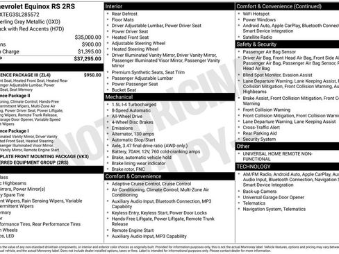 Used 2025 Chevrolet Equinox RS w/ Convenience Package III AWD/4WD image 7