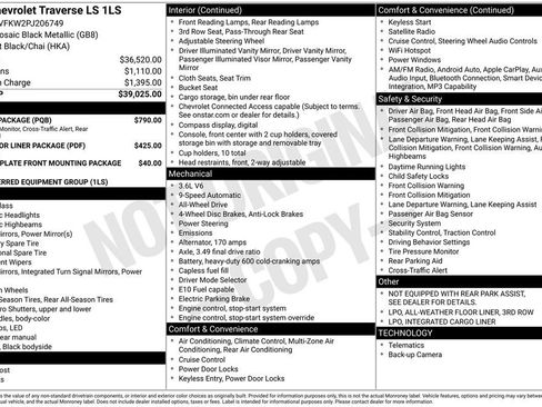 Used 2023 Chevrolet Traverse LS w/ Safety Package AWD/4WD image 1