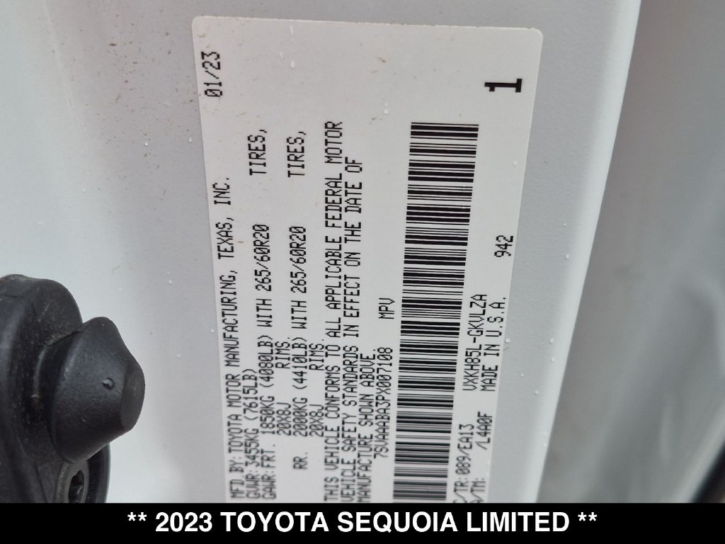 Used 2023 Toyota Sequoia Limited w/ Tow Technology Package AWD/4WD image 30