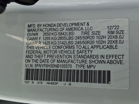 Used 2022 Honda Pilot Sport image 27