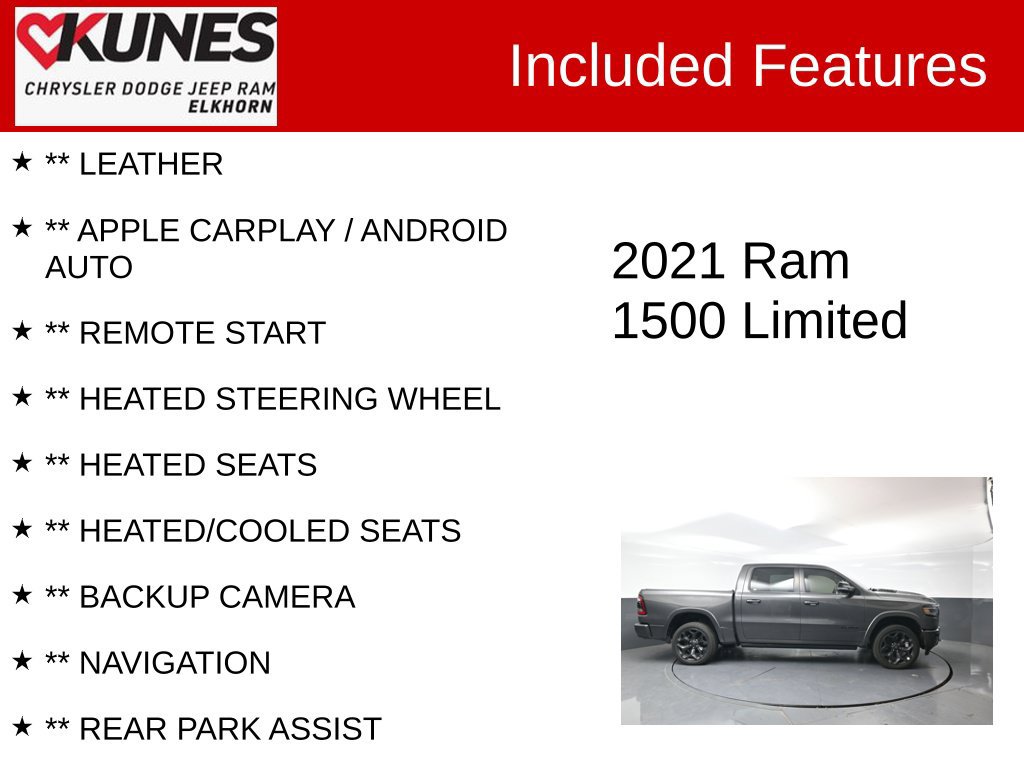 Used 2021 RAM 1500 Limited w/ Night Edition AWD/4WD image 2