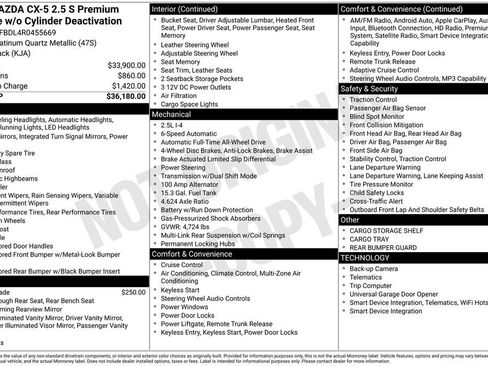 Certified 2024 MAZDA CX-5 AWD 2.5 S w/ Premium Package image 39