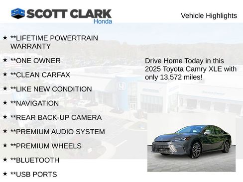 Used 2025 Toyota Camry XLE w/ Premium Plus Package FWD image 11