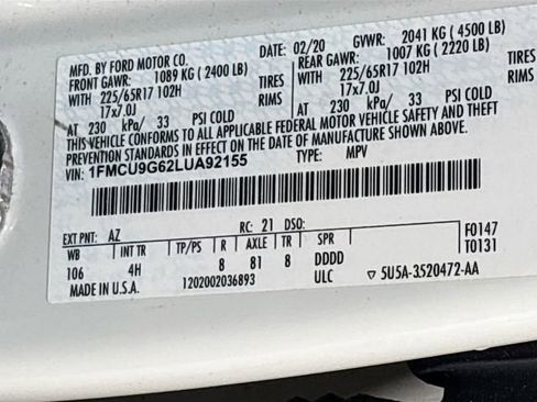 Used 2020 Ford Escape SE AWD/4WD image 27