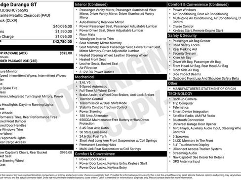 Used 2017 Dodge Durango GT w/ Blacktop Package AWD/4WD image 10