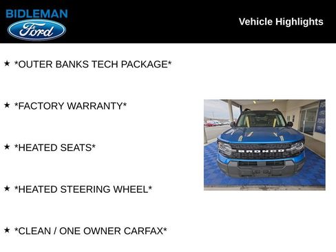 Used 2025 Ford Bronco Sport Outer Banks w/ Outer Banks Tech Package+ image 8