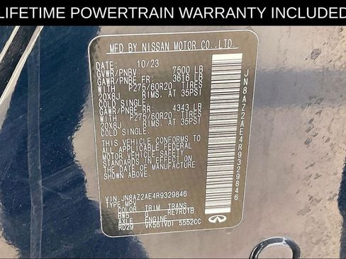 Certified 2024 INFINITI QX80 Luxe image 33