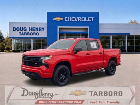 Used 2025 Chevrolet Silverado 1500 Custom w/ Turbomax Blackout Package AWD/4WD image 1