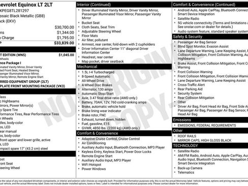 Used 2026 Chevrolet Equinox LT w/ Midnight Edition image 2