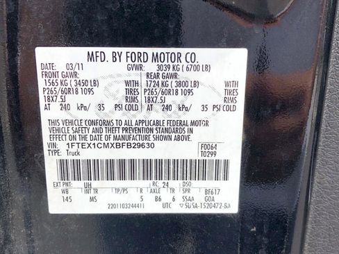 Used 2011 Ford F150 XLT w/ XLT Chrome Pkg RWD image 19
