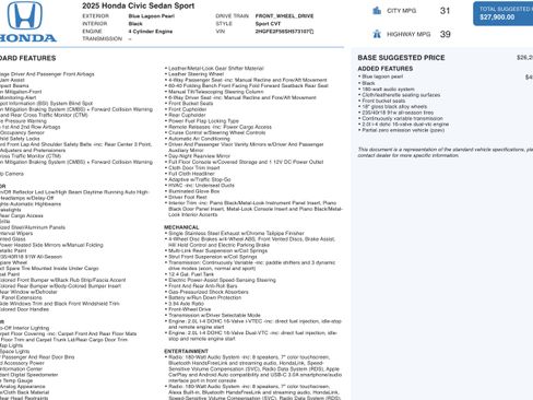 Used 2025 Honda Civic Sport image 5