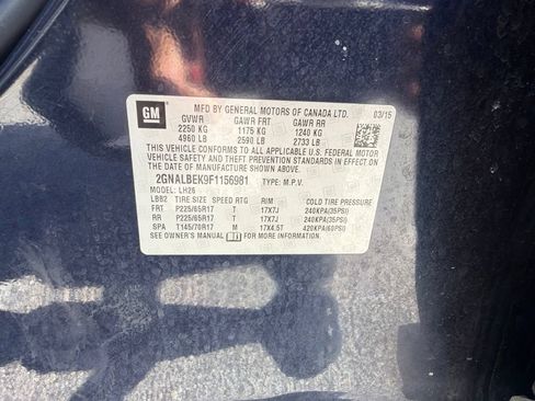 Used 2015 Chevrolet Equinox LT w/ Driver Convenience Package FWD image 14