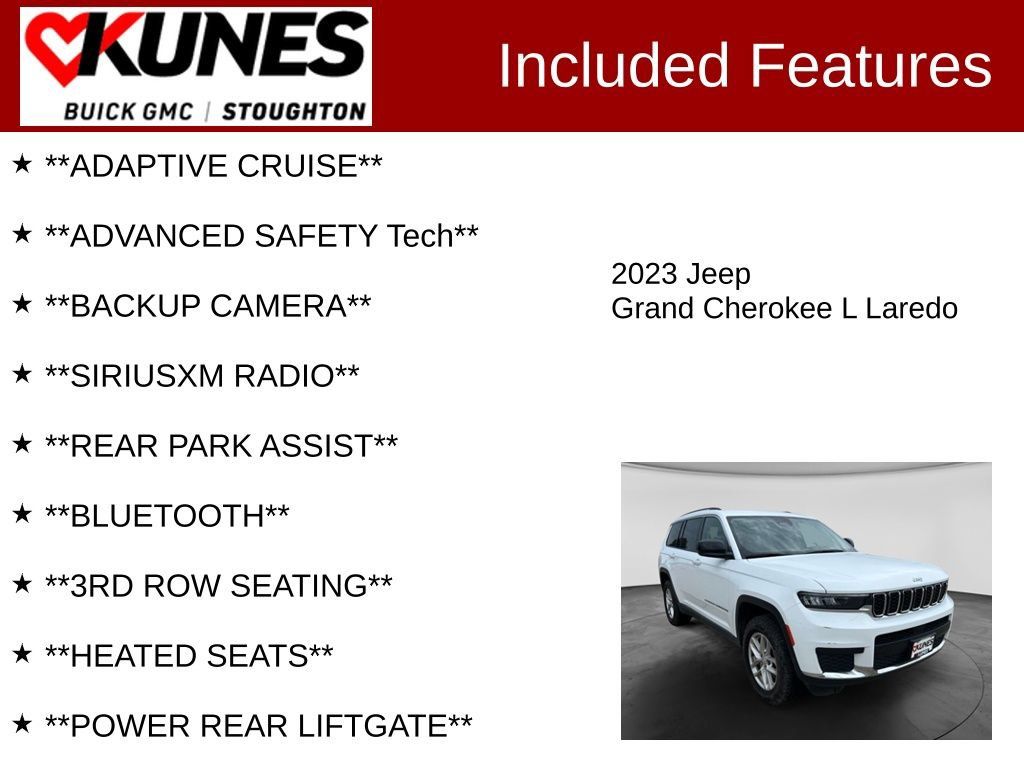 Used 2023 Jeep Grand Cherokee L Laredo AWD/4WD image 2