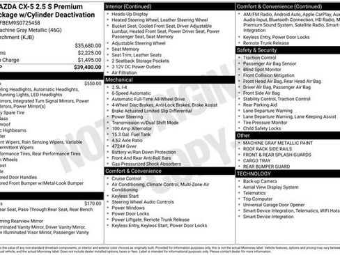 Certified 2025 MAZDA CX-5 AWD 2.5 S w/ Premium Plus Pkg image 32