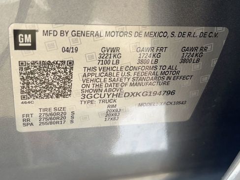 Used 2019 Chevrolet Silverado 1500 High Country w/ Technology Package image 20