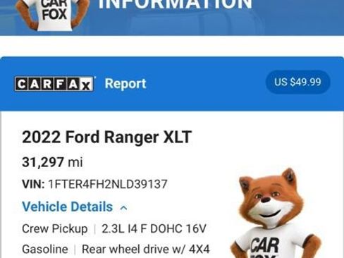Used 2022 Ford Ranger XLT w/ Equipment Group 302A High AWD/4WD image 6