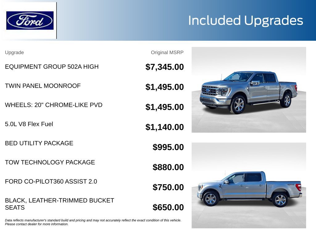 Certified 2022 Ford F150 Lariat w/ Equipment Group 502A High AWD/4WD image 11