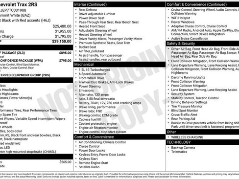 New 2026 Chevrolet Trax RS w/ Sunroof Package FWD image 57