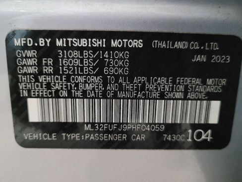 Used 2023 Mitsubishi Mirage G4 Black Edition FWD image 33