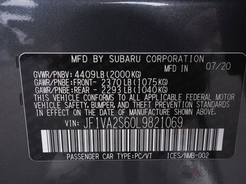 Used 2020 Subaru WRX STI image 12