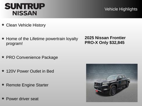 Used 2025 Nissan Frontier Pro-X w/ Pro Convenience Package RWD image 8