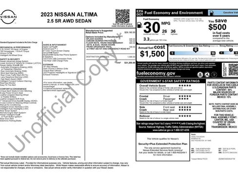 Used 2023 Nissan Altima 2.5 SR AWD/4WD image 2