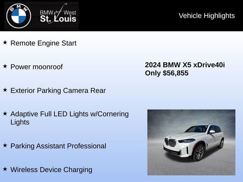 Used 2024 BMW X5 xDrive40i w/ Premium Package image 16
